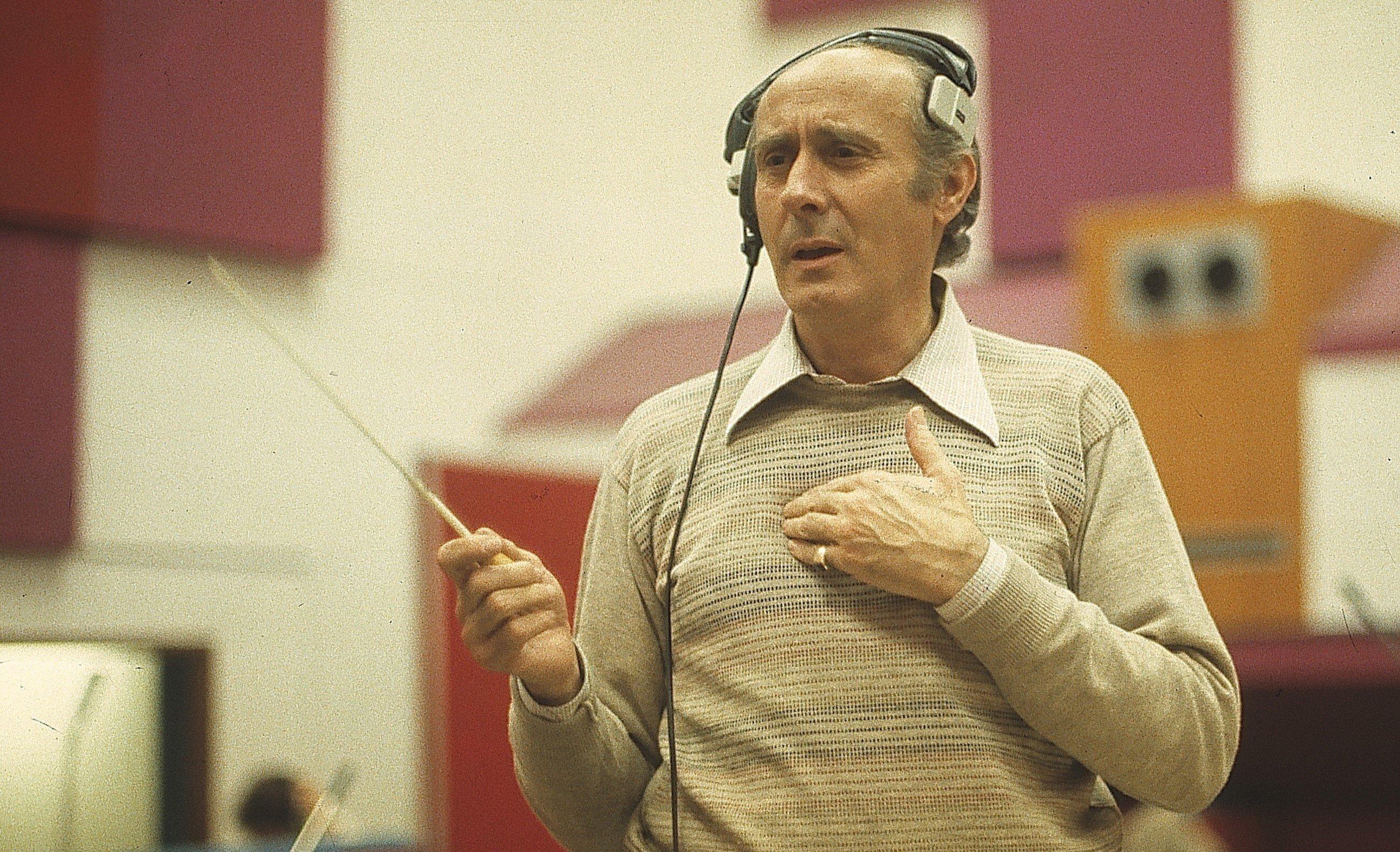 Henry Mancini in a recording studio